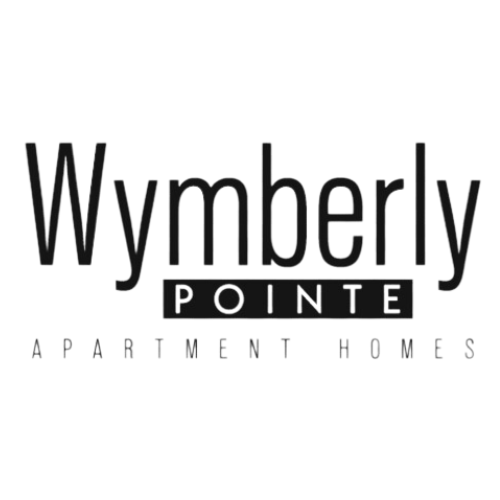 The image is a logo for Wymberly Pointe Apartment Homes.